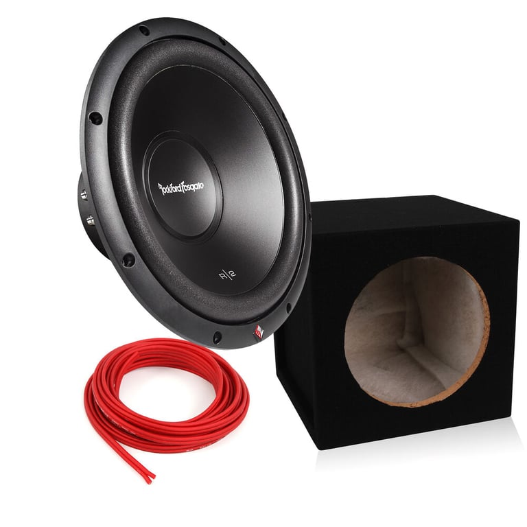 Rockford Fosgate Prime R2D2-10 + 10" Sealed Enclosure and Speaker Wire Image 1