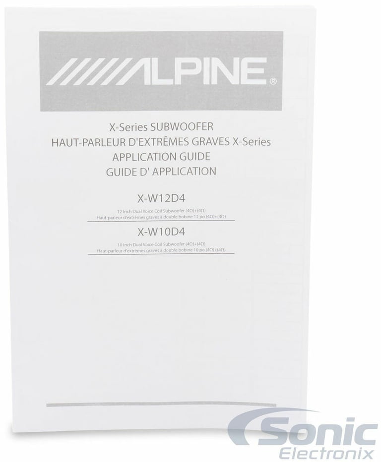 Alpine X-W10D4 Subwoofer + Free 10" Subwoofer Enclosure and Speaker Wire Image 6