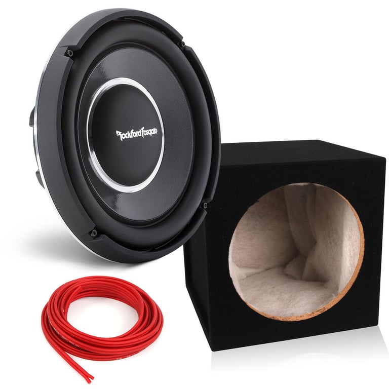 Rockford Fosgate Power T1S1-12 + Free 12" Enclosure and Speaker Wire Image 1
