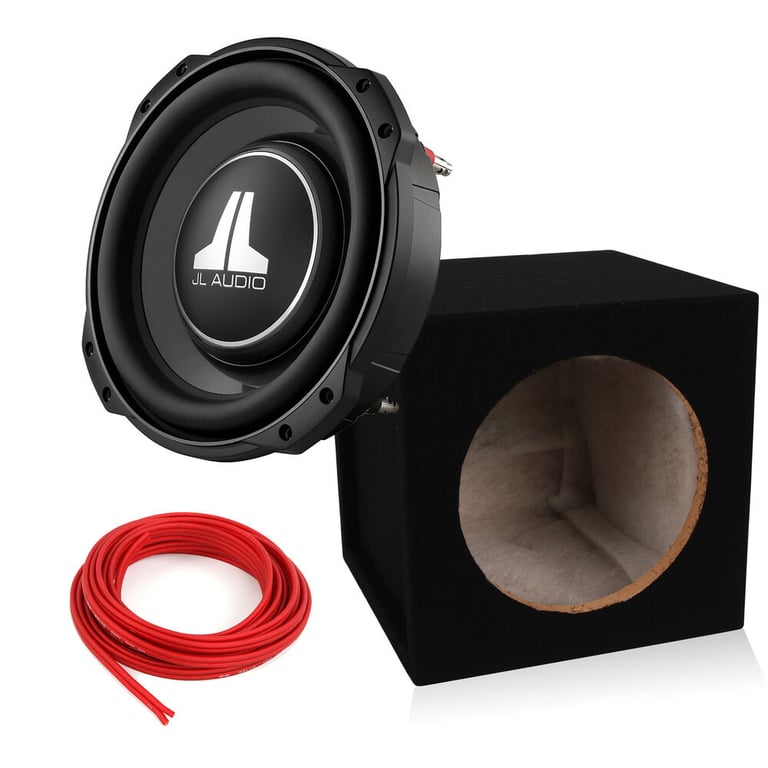 JL Audio Thin-Line 10TW3-D8 + Free 10" Enclosure and Speaker Wire Image 1