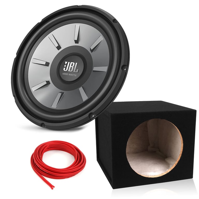 JBL Stage 1210 + 12" Sealed Enclosure and Speaker Wire Image 1