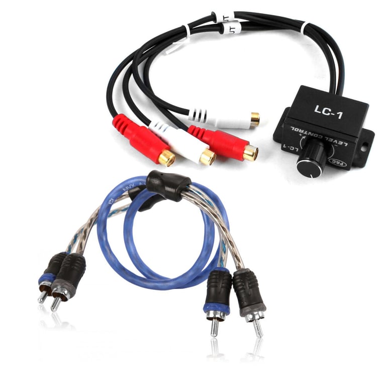 PAC LC1 Universal Bass Knob (LC-1) + NVX 2-Channel RCA Audio Interconnect Cable Image 1