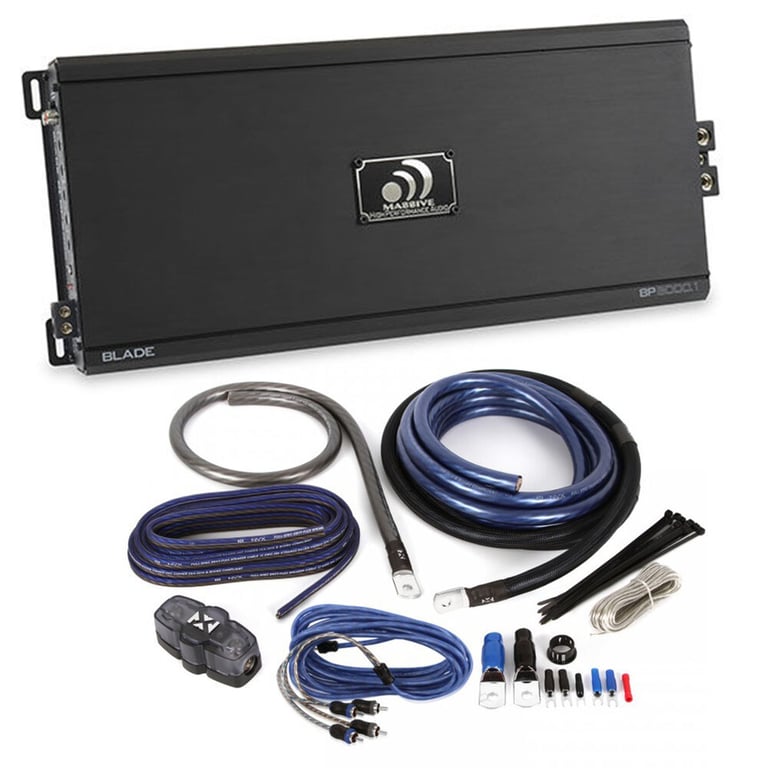 Massive Audio BP8000.1 + Free High Quality NVX Amp Kit Image 1