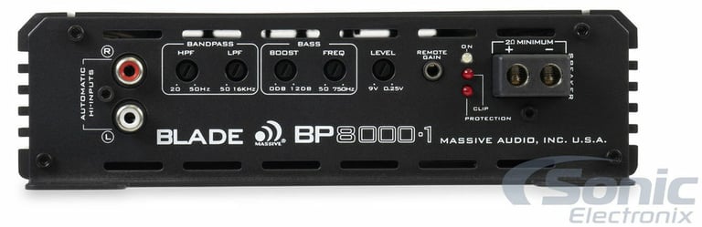Massive Audio BP8000.1 + Free High Quality NVX Amp Kit Image 3