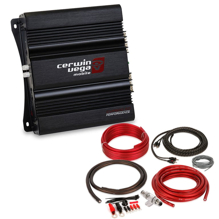 Cerwin Vega CVP800.2D with Belva 8 Gauge Amp Kit Image 1