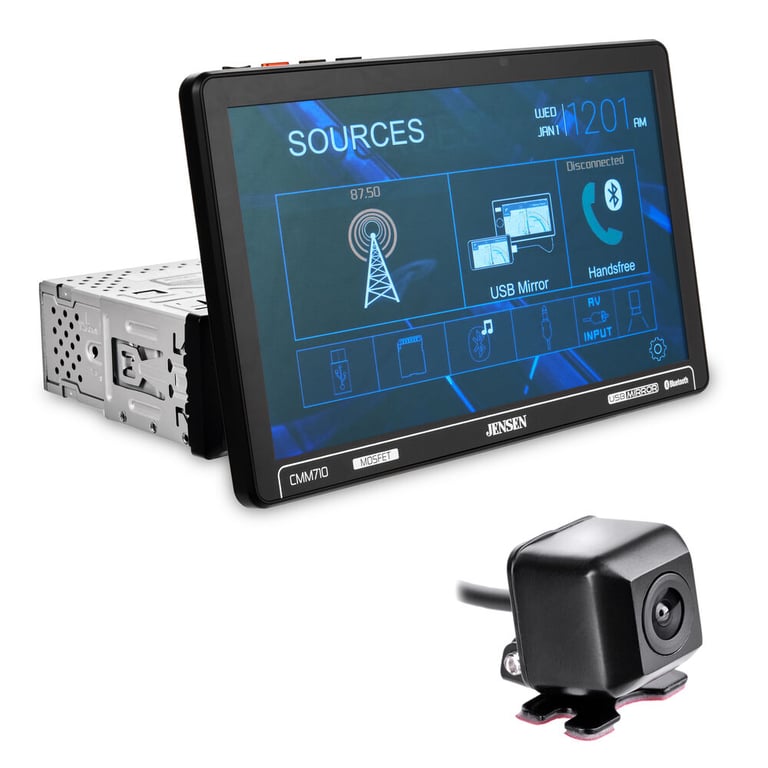 Jensen CMM710 + NVX Backup Camera Image 1