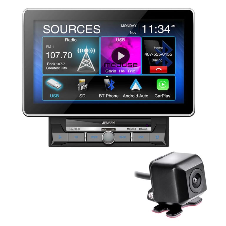 Jensen CAR1000 + Free NVX Backup Camera Image 1