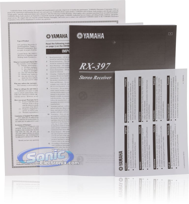 Yamaha RX-397 Image 10