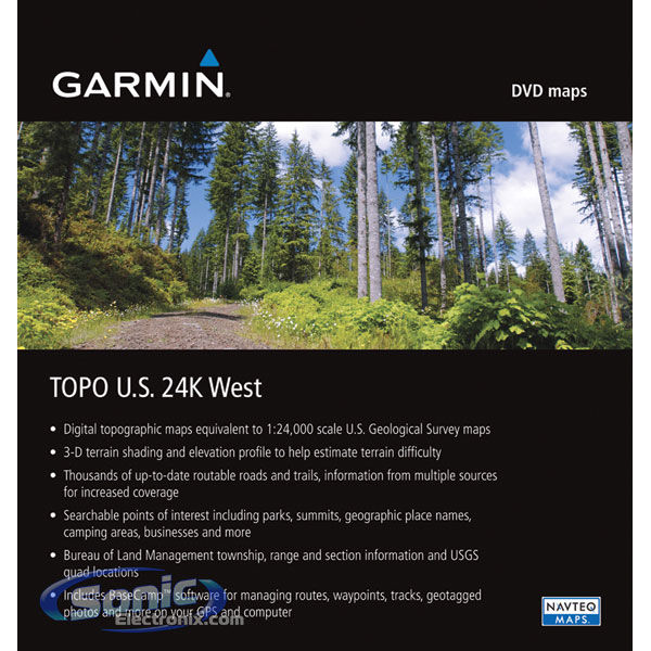 Garmin 010-11314-00 TOPO U.S. 24K West DVD  Image 1