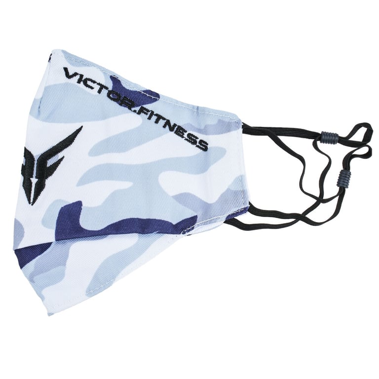 (5-Count) Victor Fitness VM25GC Gray Camo Cloth Reusable Face Mask+PM2.5 Filters Image 6