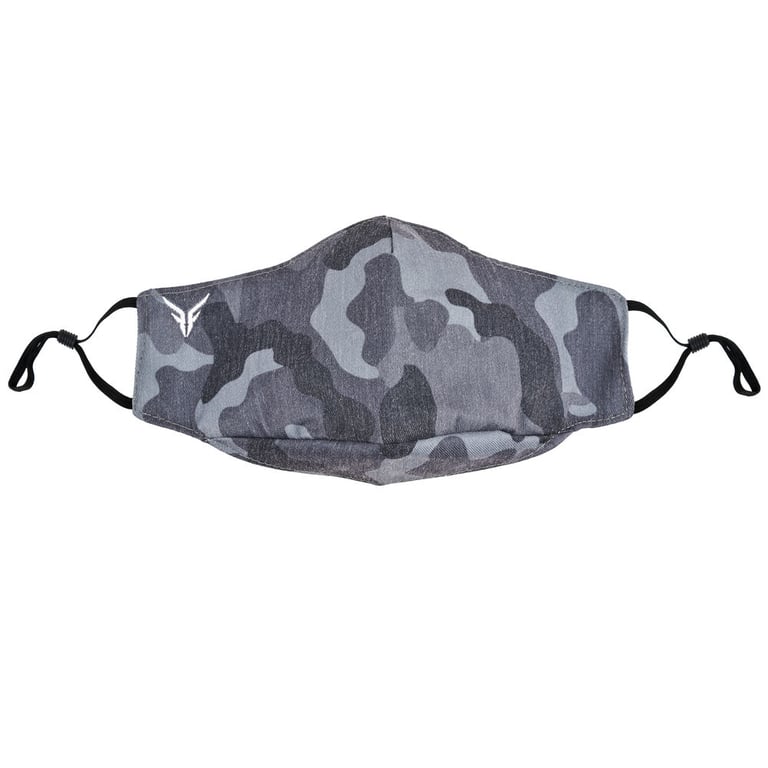 (10-Count)Victor Fitness VM25BKC Black & Dark Gray Camo Cloth Reusable Face Mask Image 5