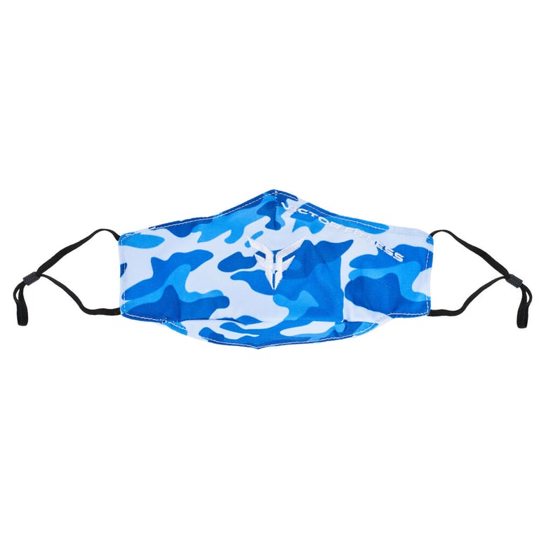 (5-Count) Victor Fitness VM25BL Blue Camo Cloth Reusable Face Mask + 10 Filters Image 3