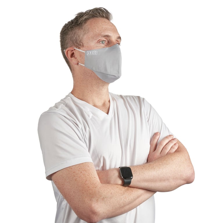 (20-Count) XRGO XM25GR Gray Cloth Reusable Face Mask + 100 Filters Image 4