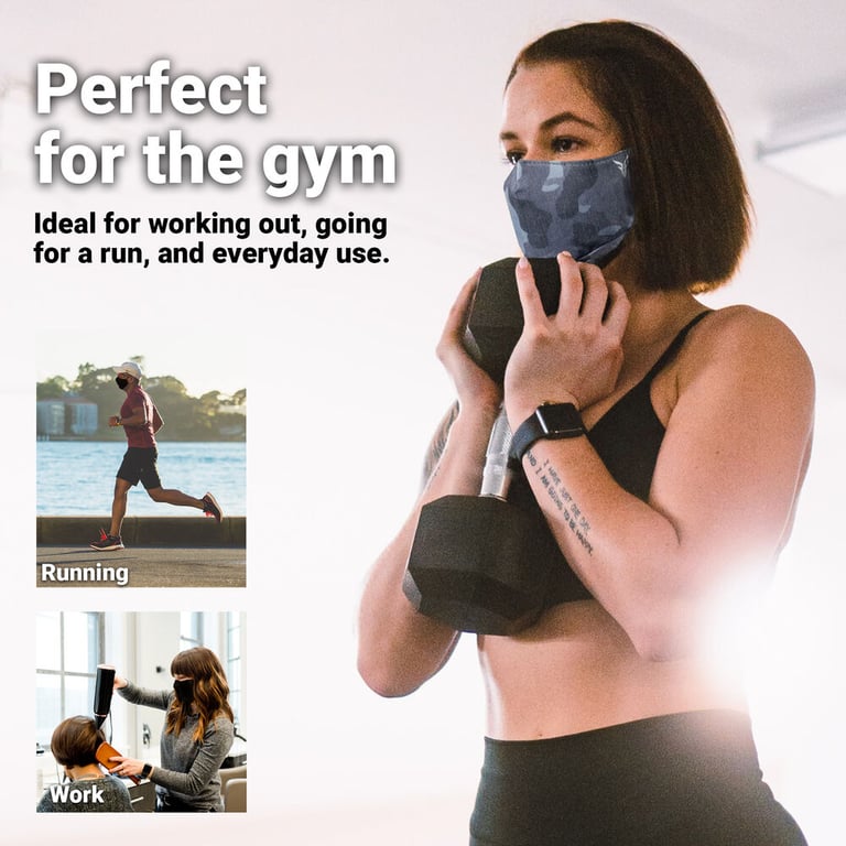 (10-Count) XRGO XM25WH Plain White Cloth Reusable Face Mask + 50 PM.2 Filters Image 5