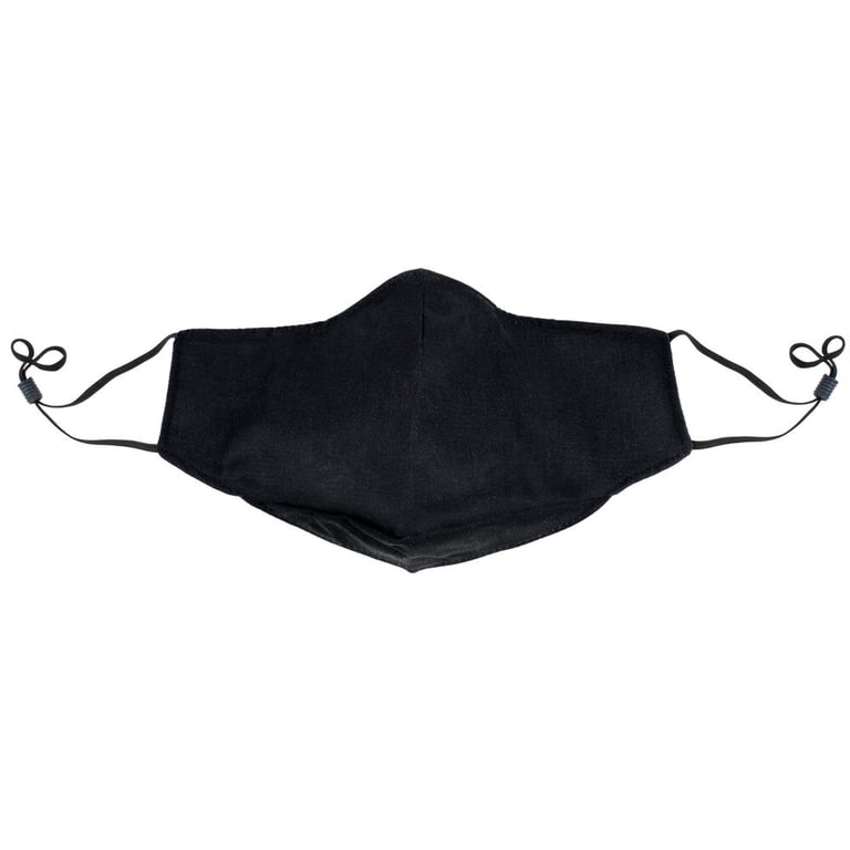 (5-Count) XRGO XM25BK Plain Black Cloth Reusable Face Masks + 10 PM.2 Filters Image 2