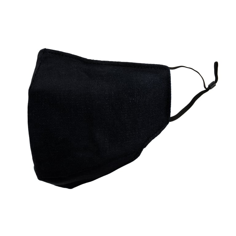 (5-Count) XRGO XM25BK Plain Black Cloth Reusable Face Masks + 10 PM.2 Filters Image 3