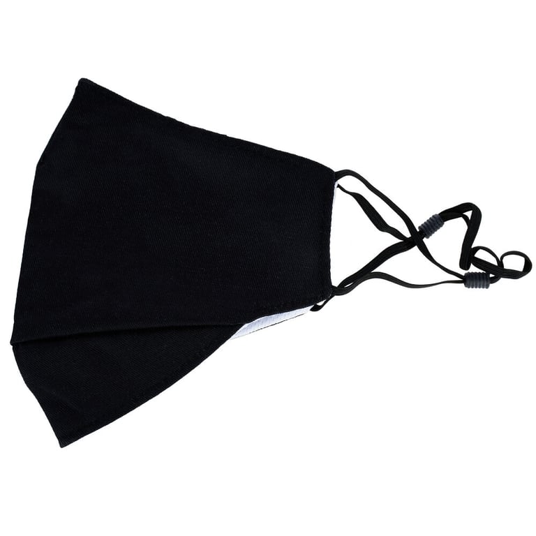 (5-Count) XRGO XM25BK Plain Black Cloth Reusable Face Masks + 10 PM.2 Filters Image 4
