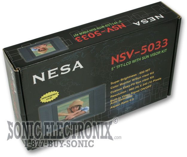 NESA Vision NSV-5033 5" Monitor with Sunvisor Kit Image 2