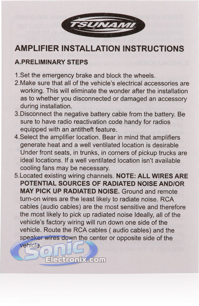 Tsunami AMP350BL-RCA Image 11