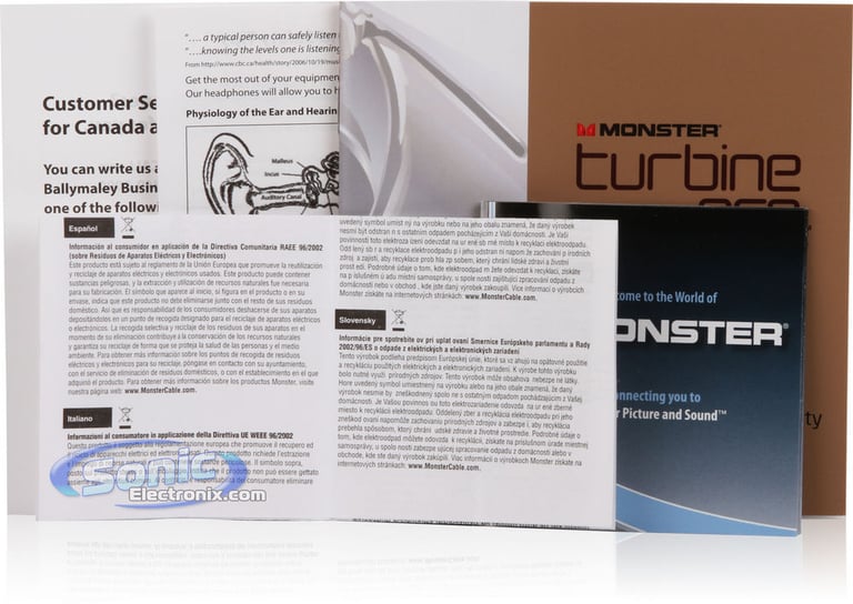 Monster Turbine Pro Gold (MH TRB-P IE GLD CT) Audiophile In-Ear Speakers with ControlTalk Headphones - Gold/Black Image 12