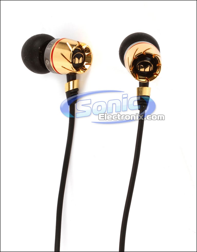 Monster Turbine Pro Gold (MH TRB-P IE GLD CT) Audiophile In-Ear Speakers with ControlTalk Headphones - Gold/Black Image 1