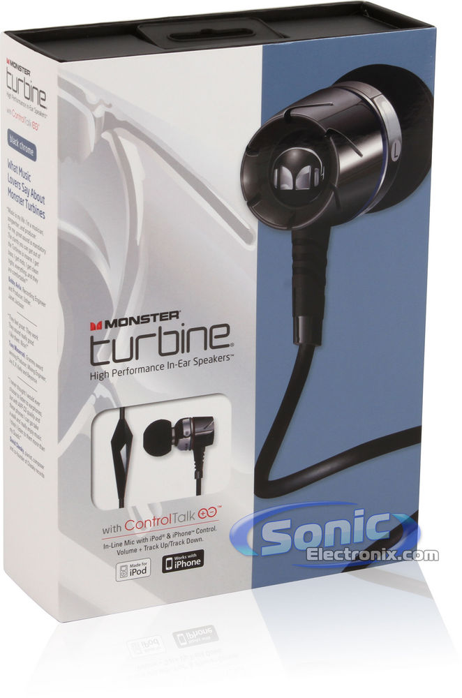 Monster Turbine (MH TRB IE CT) High Performance Speakers In-Ear Headphones Headset Image 8