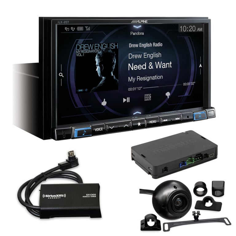 Alpine iLX-207 + 5-in-1 Backup Camera + SiriusXM Tuner + idatalink Maestro Image 1