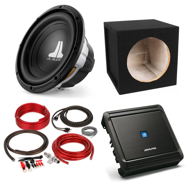 Alpine MRV-M500 + JL Audio 10" Subwoofer + 10" Sealed Enclosure + Amp Kit Image 1