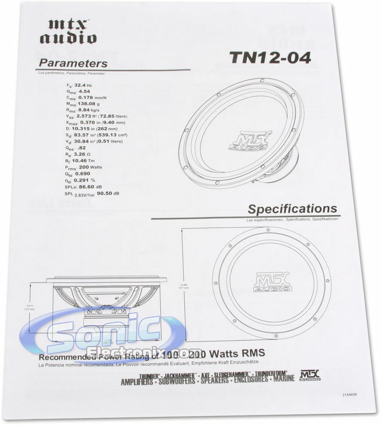 Alpine BBX-T600 + MTX Audio TN12-04 + 12" Subwoofer Enclosure + Amp Kit Image 9