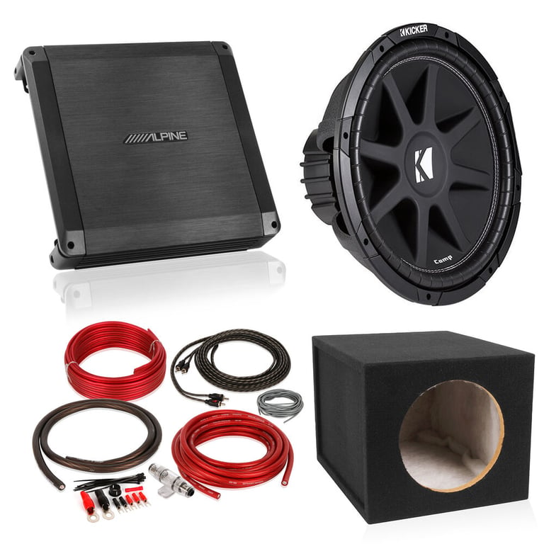 Alpine BBX-T600 + Kicker 10" Subwoofer and Enclosure + Amp Kit Image 1