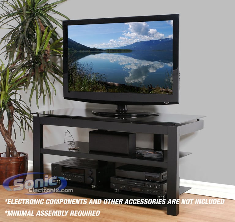 Plateau SL-3V-50 (Black w/ Black Glass) Image 1