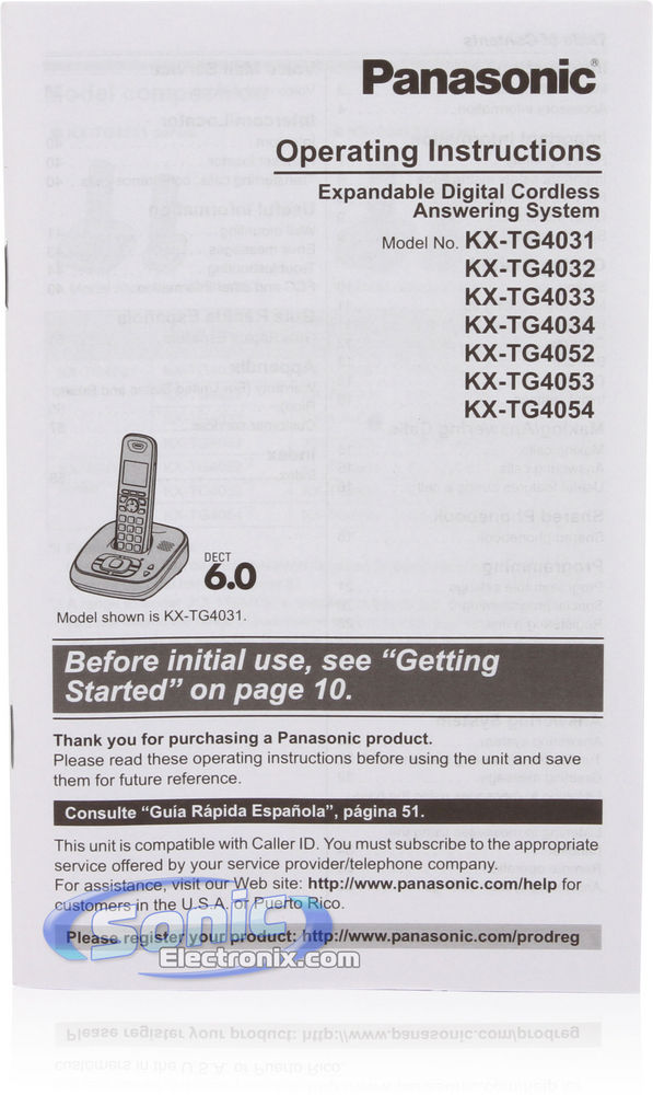 Panasonic KX-TG4034B Image 15