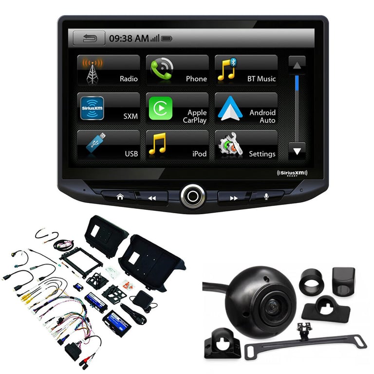 Stinger HEIGH10 Floating Stereo + Jeep Wrangler Integration Kit + NVX Backup Cam Image 1