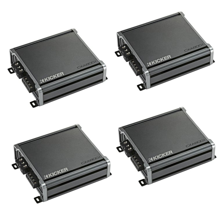 Kicker 46CXA8001 600 Watt RMS Monoblock Amp One Channel Power Amplifier (4 Pack) Image 1