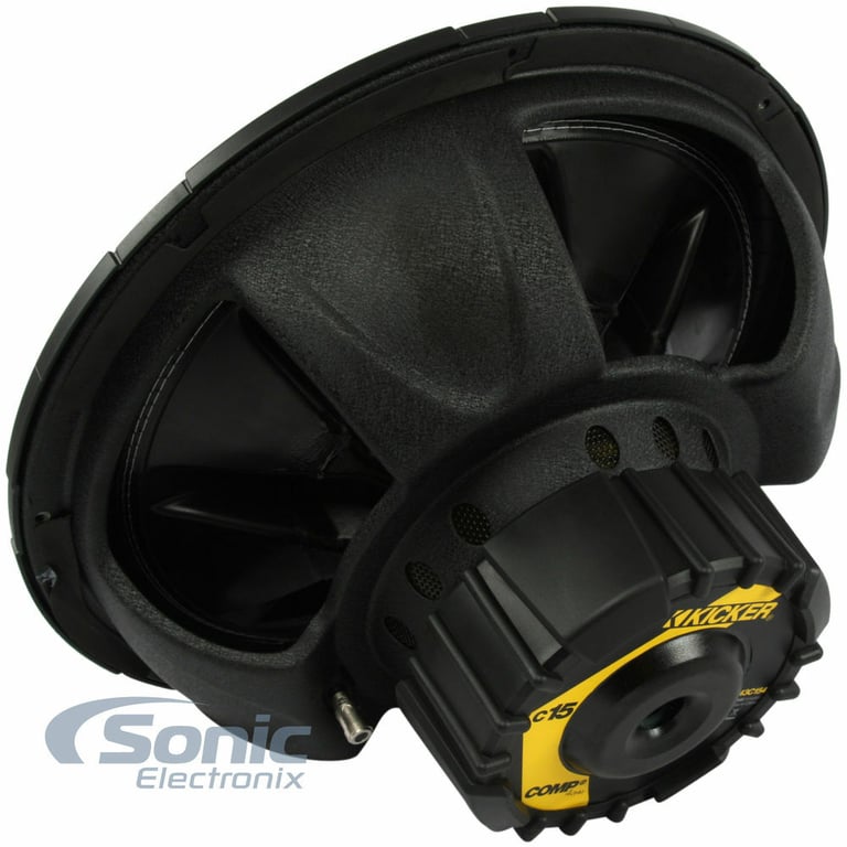 2) KICKER 43C154 Comp 15" 1000w Car Audio Subwoofers + Mono Amplifier + Amp Kit Image 4