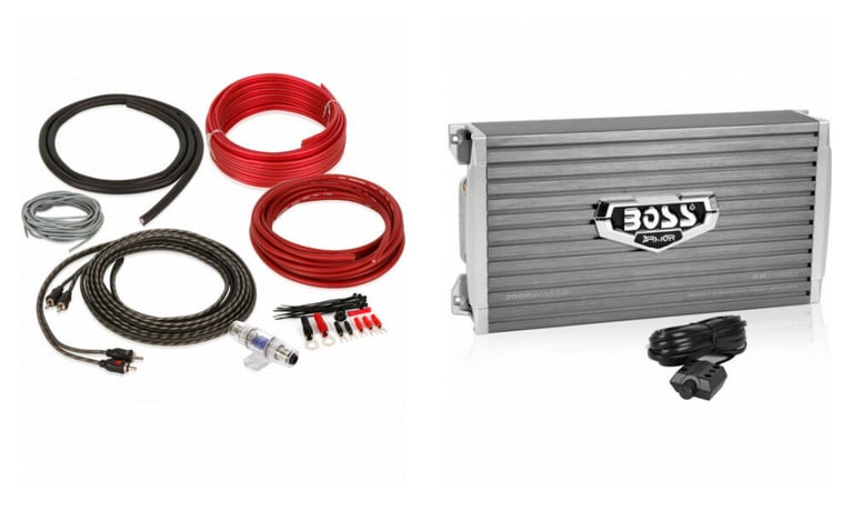 Boss Armor AR2000M 2000W Mono Car Audio Amplifier+Amp Wire Kit+Bass Remote Image 1