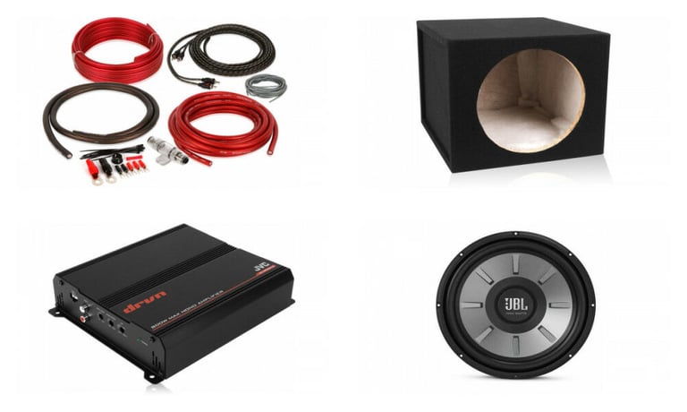 JVC KS-DR3001D + JBL Stage1210 Subwoofer + Sealed Enclosure and Amp Kit Image 1