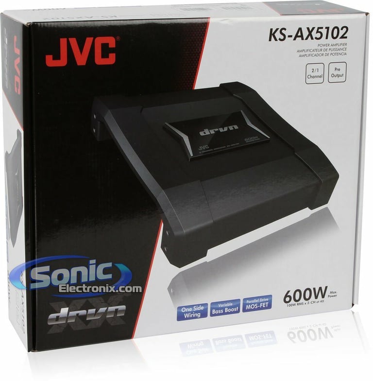 JVC KS-AX5102 + 8 Gauge Amp Kit + Bass Remote and RCA Cables Image 6