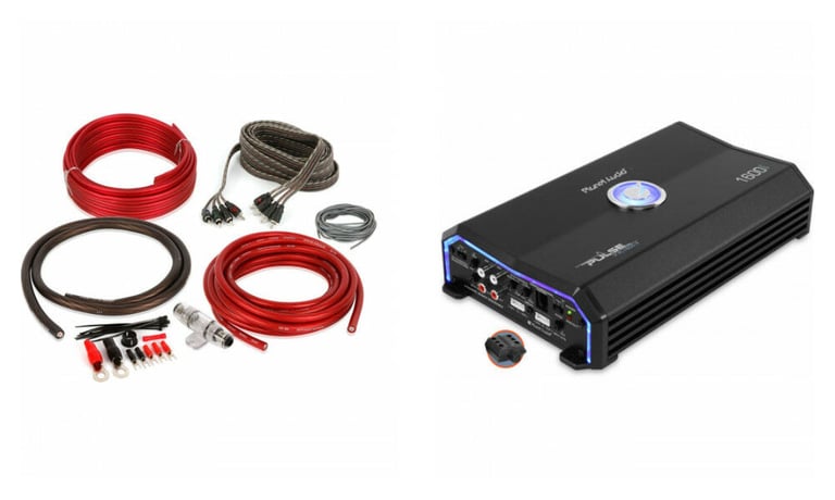 Planet Audio PL1600.4 + Belva 4 Gauge Amp Wiring Kit Image 1