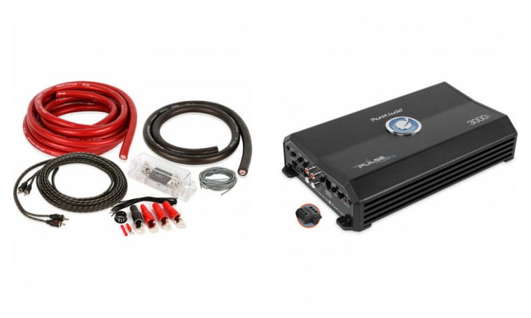 Planet Audio PL3000.1D + Belva 0 Gauge Amp Kit Image 1
