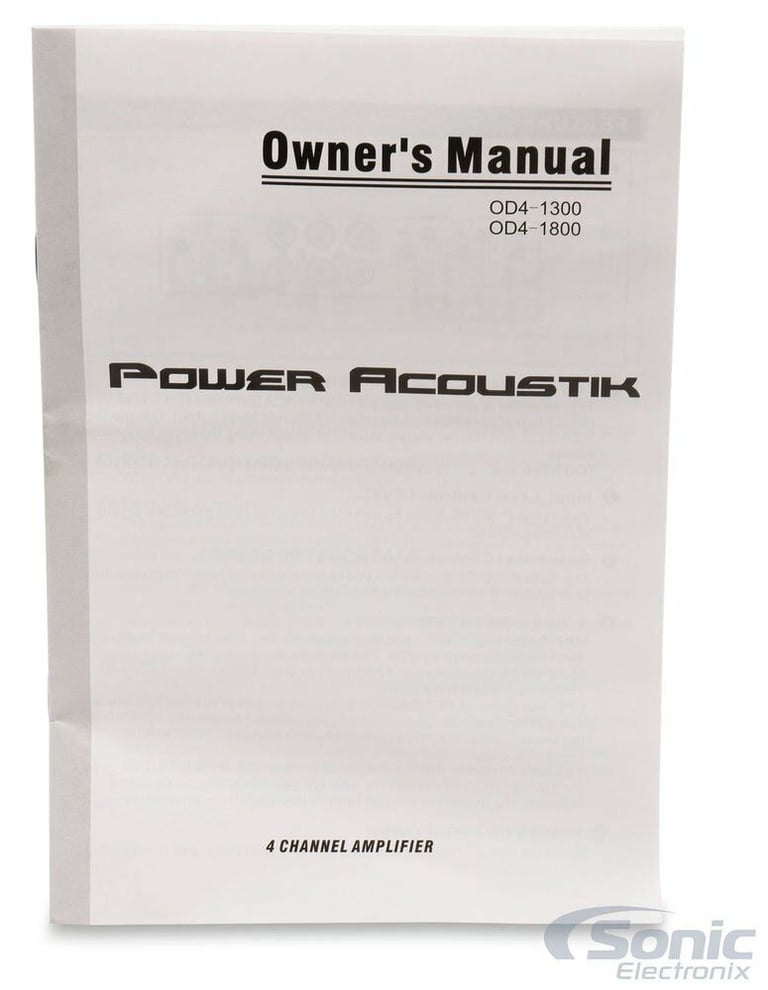 Power Acoustik OD4-1800 + NVX XFLOC4 Line-Output-Converter + Amp kit Image 20
