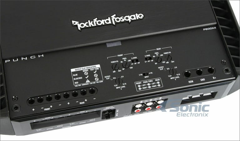 Rockford Fosgate Punch P600X4 + NVX XFLOC4 Line-Output-Converter + Amp Kit Image 9