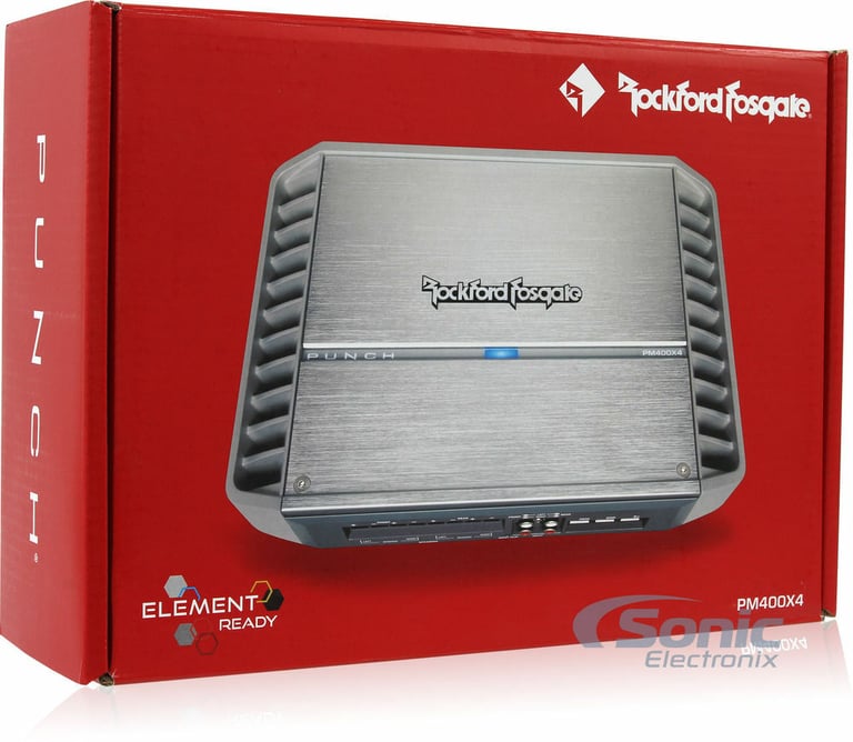 Rockford Fosgate PM400X4 + NVX XFLOC4 Line-Output-Converter + Amp Kit Image 23