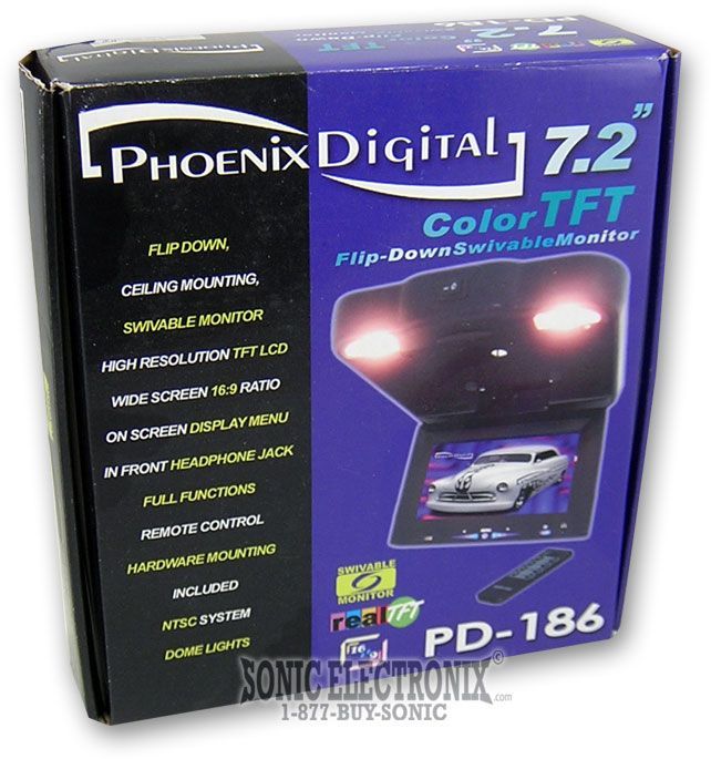Phoenix Digital PD-186 7" TFT-LCD Ceiling Mount Monitor Image 4