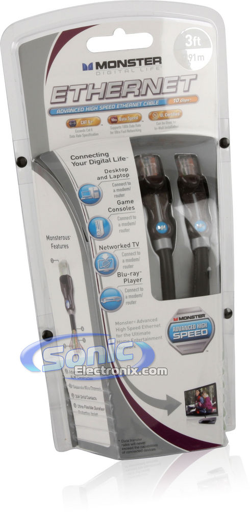 Monster Cable High Speed Ethernet Cable (DL NET6 AS-3) Image 3
