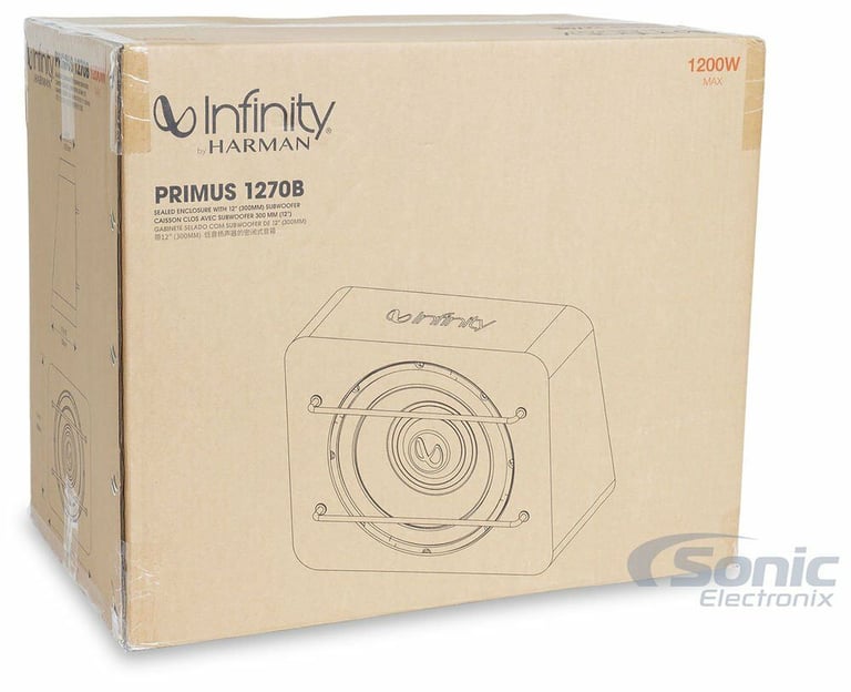 Infinity PRIMUS 1270B Sealed Enclosure + Kenwood KAC-D5101 Amplifier + Amp Kit Image 11