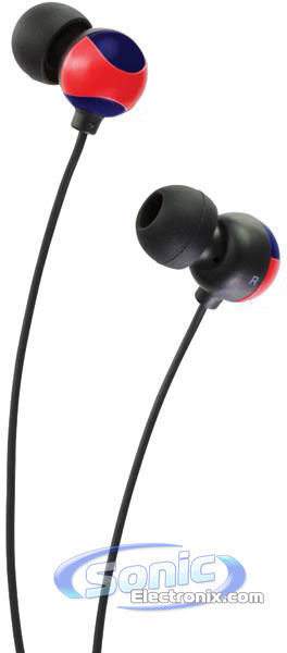 JVC HA-FX20-RA High-Performance Earbuds In-Ear Headphones (Red & Blue) Image 1
