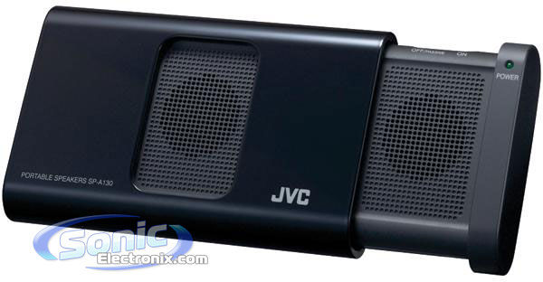 JVC SPA130B (SP-A130B) Portable iPod/iPhone/Smartphone Speaker - Black Image 1