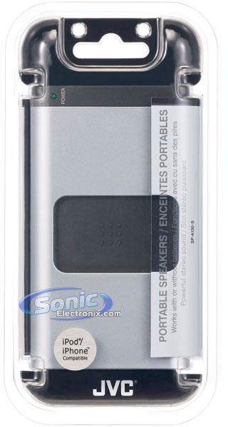 JVC SPA130S (SP-A130B) Portable iPod/iPhone/Smartphone Speaker - Silver Image 2