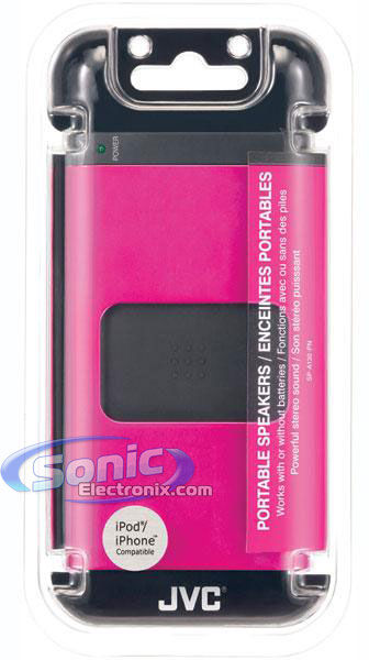 JVC SPA130PN (SP-A130PN) Portable iPod/iPhone/Smartphone Speaker - Pink Image 2
